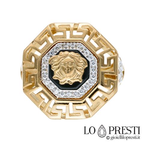 anello uomo oro versace|Anello Versace Oro,Argento .